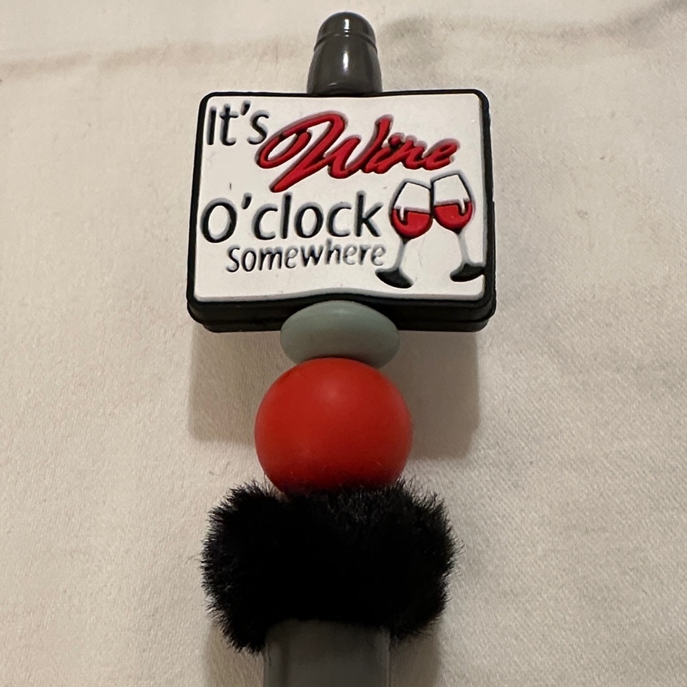 Wine O'Clock Handmade Pen